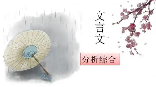 2020高考文言文分析综合课件(共29张PPT)