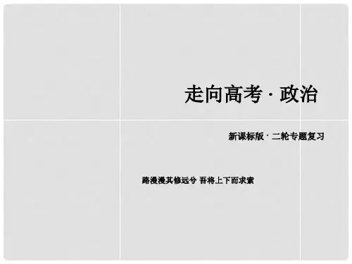 高考政治第二轮专题复习 专题一 货币、价格与消费课件