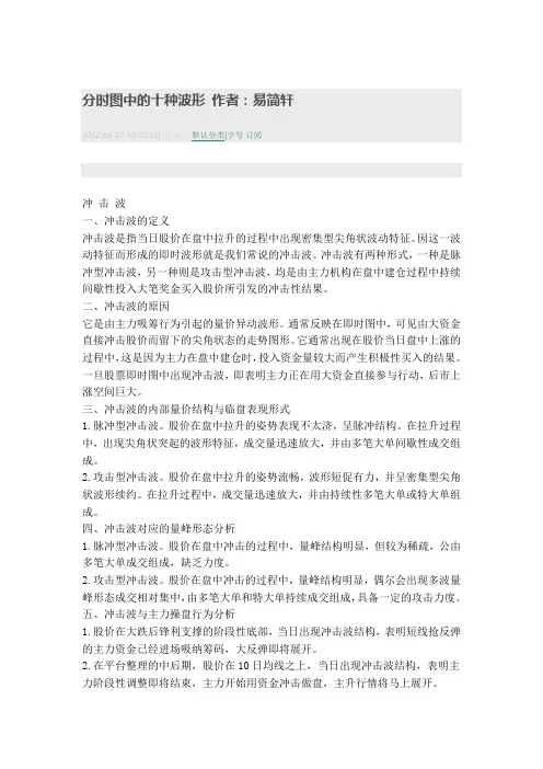 分时图中的十种波形