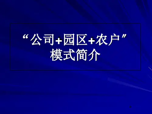 公司园区农户模式剖析课件
