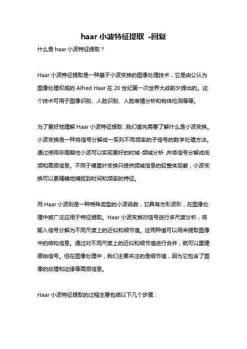 haar小波特征提取 -回复