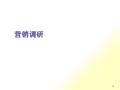 营销调研总复习PPT