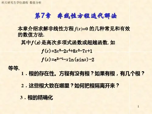 第7章-非线性方程迭代解法yjs讲解