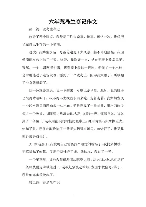 六年荒岛生存记作文(精编版)