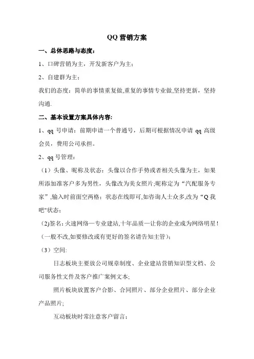 qq营销方案