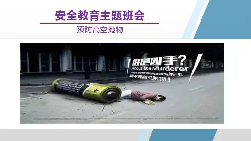 安全教育主题班会 预防高空抛物PPT课件