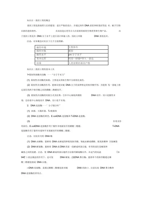 高中生物高考题分类题基因工程