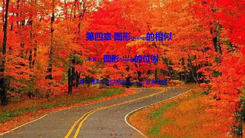 九年级数学上册第四章图形的相似8图形的位似位似图形及其画法1