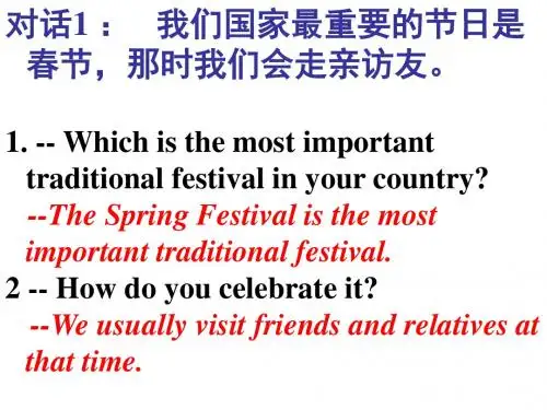 2019初中英语口语考试情景对话