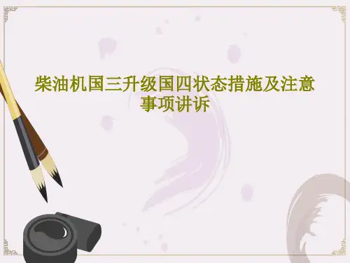 柴油机国三升级国四状态措施及注意事项讲诉32页PPT