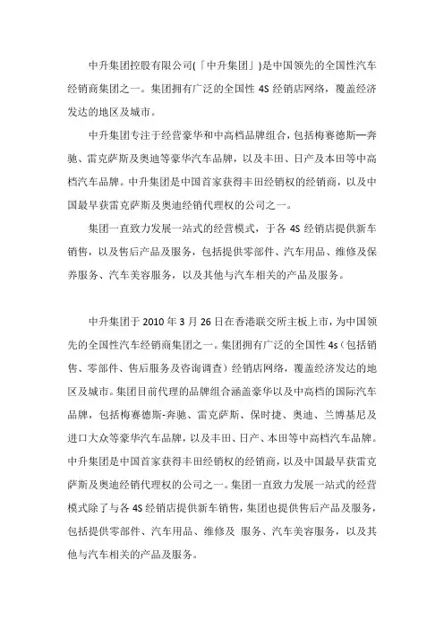 中升集团简介