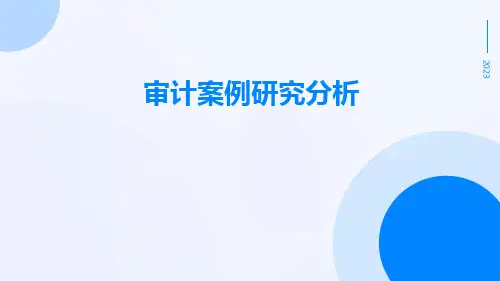 审计案例研究分析