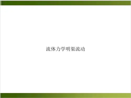 流体力学明渠流动PPT课件