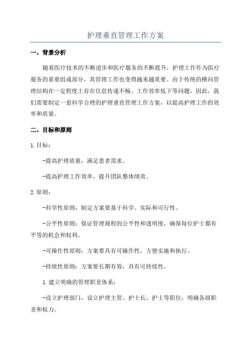 护理垂直管理工作方案