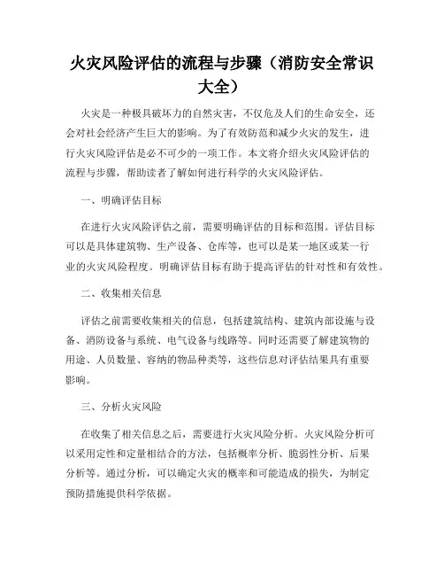 火灾风险评估的流程与步骤(消防安全常识大全)