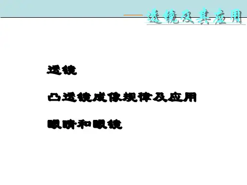常见的光学仪器仪 复习