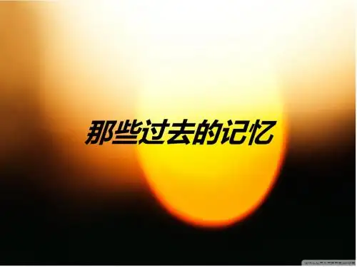 那些过去的记忆 PPT课件