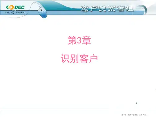 客户关系管理第三章识别客户