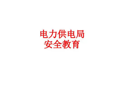 [课件]电力供电局安全教育PPT