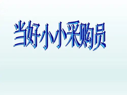 六年级下册综合实践活动课件当好小小采购员全国通用(13张PPT)