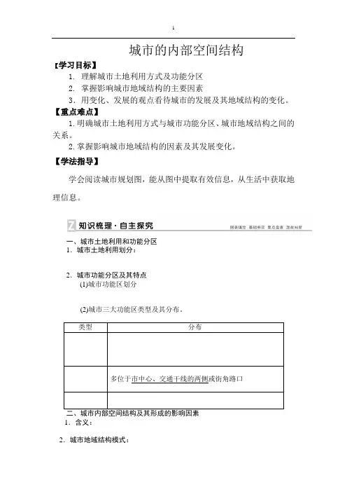 城市的内部空间结构