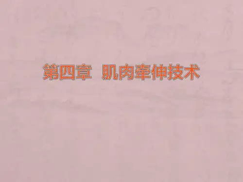 肌肉牵伸技术(下肢牵伸技术与程序)