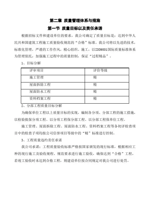 质量管理体系与措施