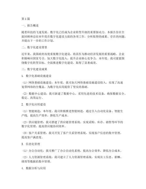 数字化年度总结报告范文(3篇)