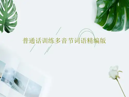 普通话训练多音节词语精编版共22页