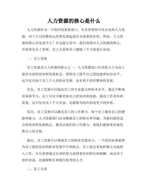 人力资源的核心是什么