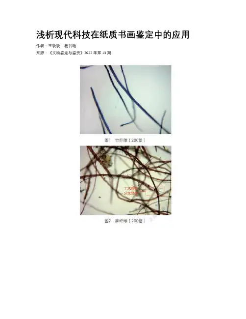 浅析现代科技在纸质书画鉴定中的应用