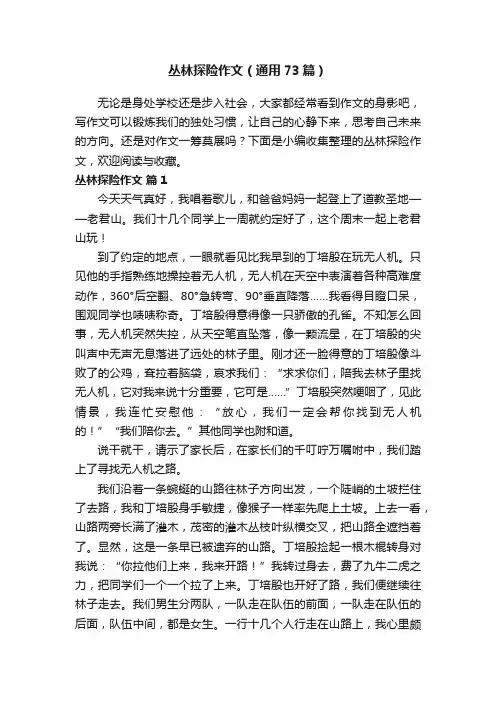 丛林探险作文（通用73篇）