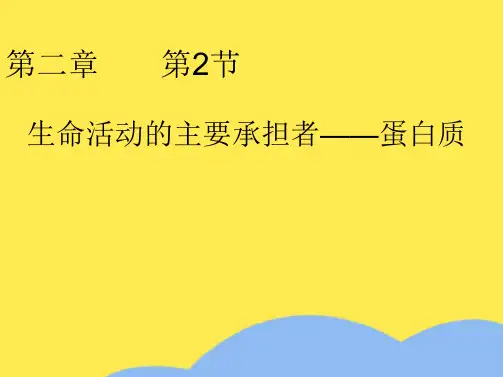 生命活动的主要承担者——蛋白质(“氨基酸”相关文档)共10张