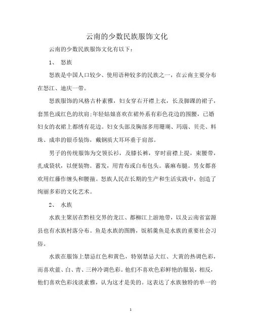 云南的少数民族服饰文化