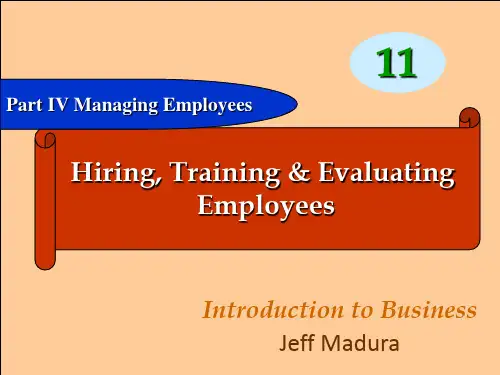 Introcution to Business 商学导论PPT IB11