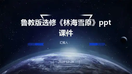 鲁教版选修《林海雪原》ppt课件