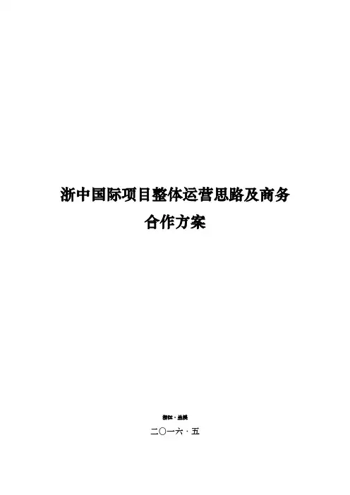 某项目整体运营思路及商务合作方案(DOCX 30页)