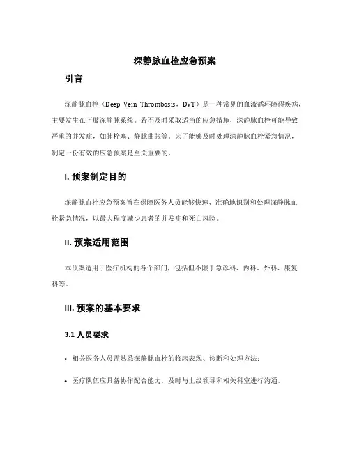 深静脉血栓应急预案