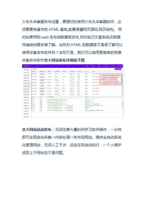 火车头采集器发布模块设置以及制作