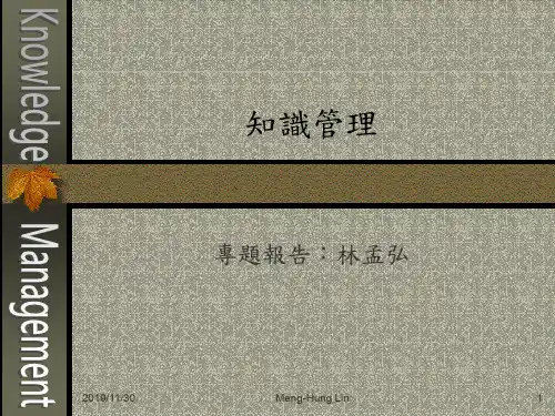 知识管理专题报告33页PPT
