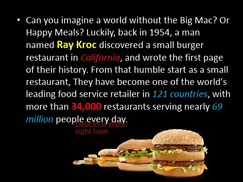 Mcdonald麦当劳英文简介