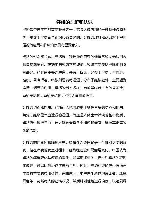 经络的理解和认识