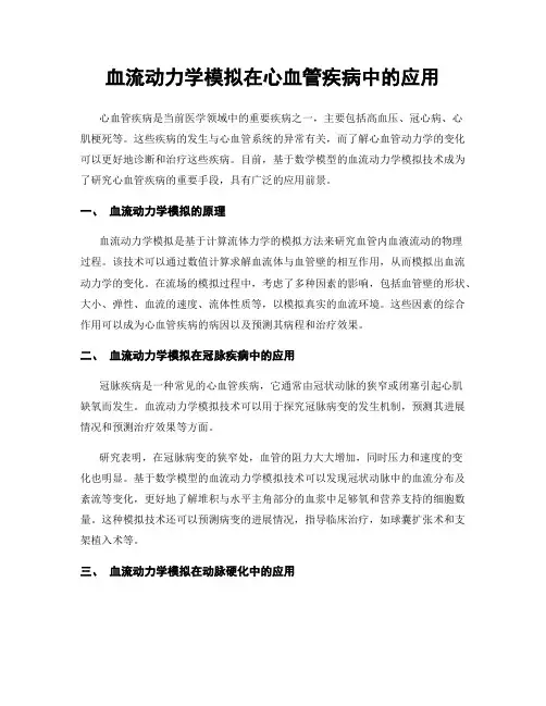 血流动力学模拟在心血管疾病中的应用