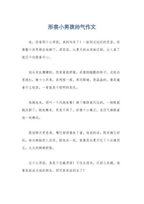 形容小男孩帅气作文