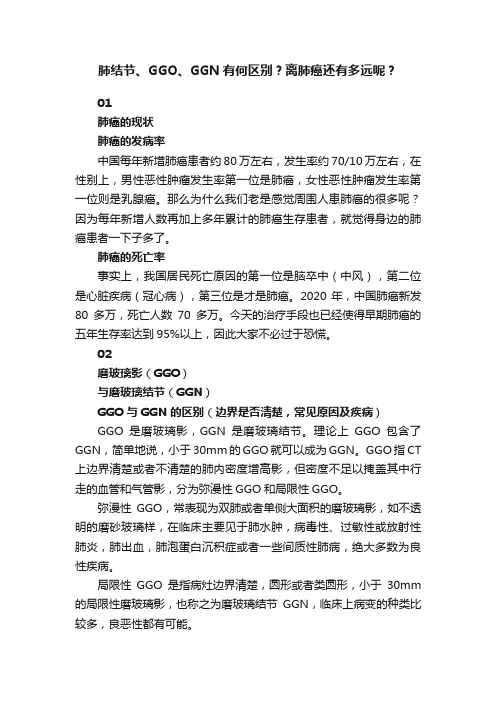 肺结节、GGO、GGN有何区别？离肺癌还有多远呢？