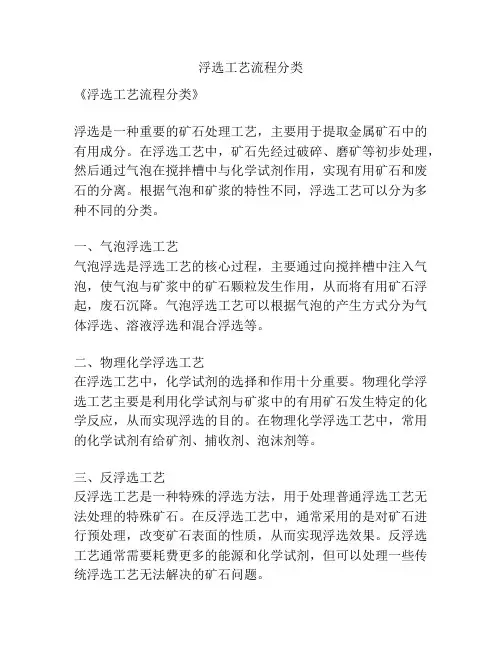 浮选工艺流程分类