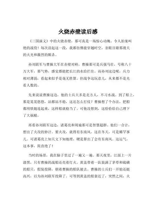 火烧赤壁读后感