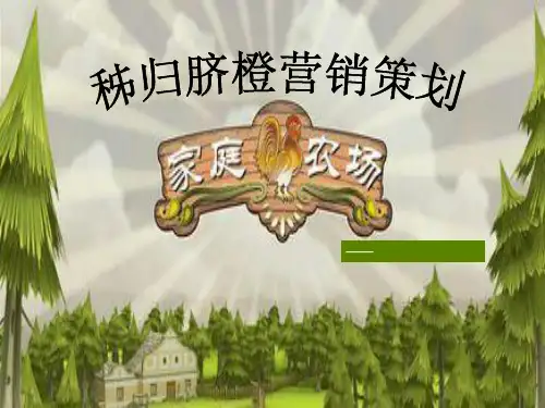 秭归脐橙家庭农场营销策划