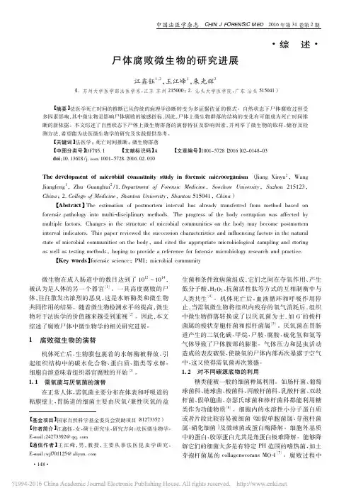 尸体腐败微生物的研究进展
