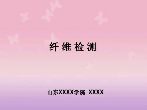纤维检测PPT